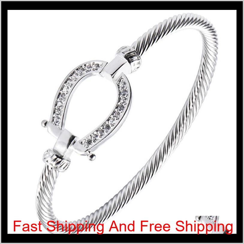 

Luckyshine 6Pcs Unique Antique White Cubic Zirconia 925 Sterling Silver Open Bangles Russia Australia Usa Bangles Bracelets Jewelry Fd Cqfvu, Black