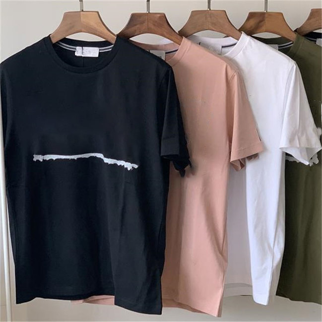 

2021 Summer high quality cotton men's T-shirt Printed letter correction crew neck short sleeve for lovers Casual fashion_news, White;black