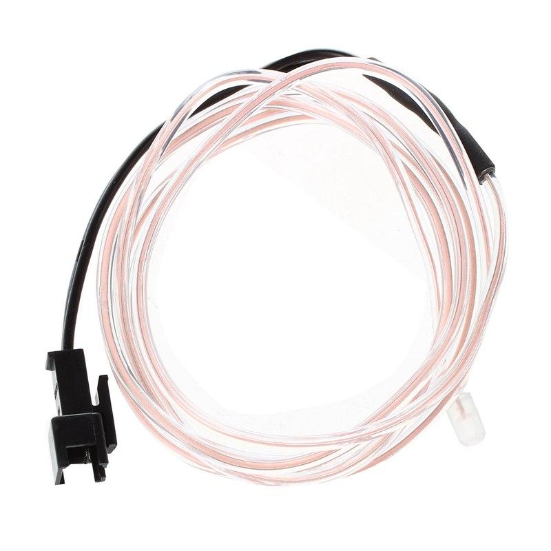 

Car Headlights DIY Decoration 12V Auto Interior LED EL Wire Rope Tube Neon Light Line White