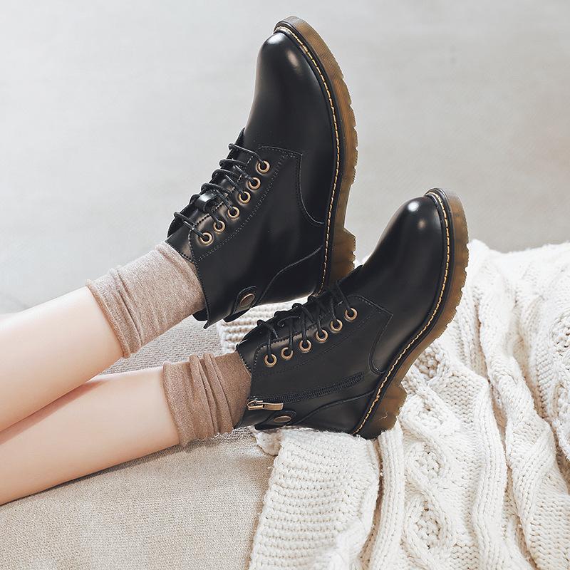 Boots 2021 Autumn Women Trendy Cool Knight Casual Plus Size Women's British Style Low Cylinder Shoes
