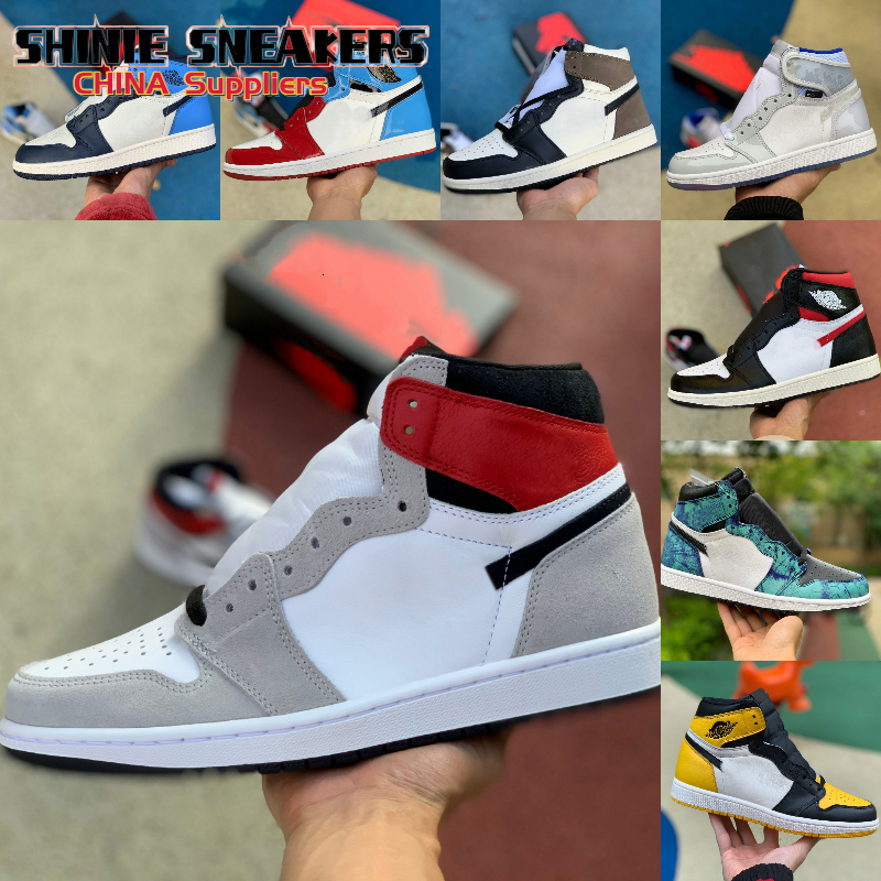 

wholesale pine 1 OG Travis Scotts X Turbo Green Origin Varsity Light Smoke Grey TOE Satin Backboard Black Toe 1s Unc Sports Shoes, Q028