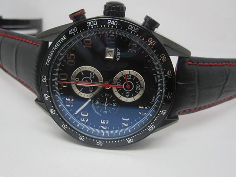 Man's sport style Watch For Man Quartz Stopwatch with date Leather strap Ta01-image-719986075