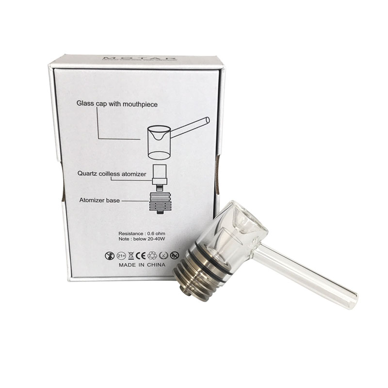 

Motar V2 quartz coilless atomizer smoking accessories with 510 thread glass mouthpiece vaporizer