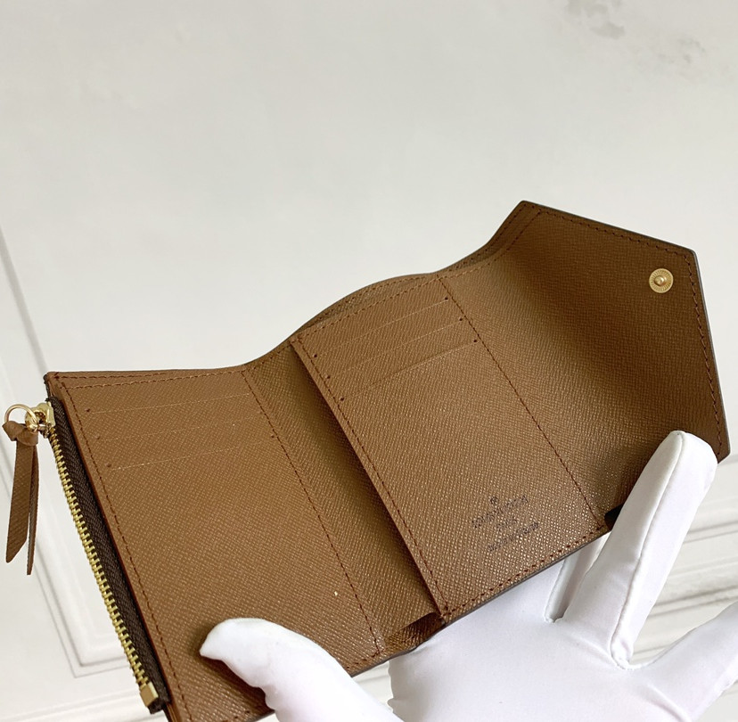 

designer zippy wallets leather wallet for women multicolor designer short wallet card holder women purse classic zipper pocket victorine, Red;black