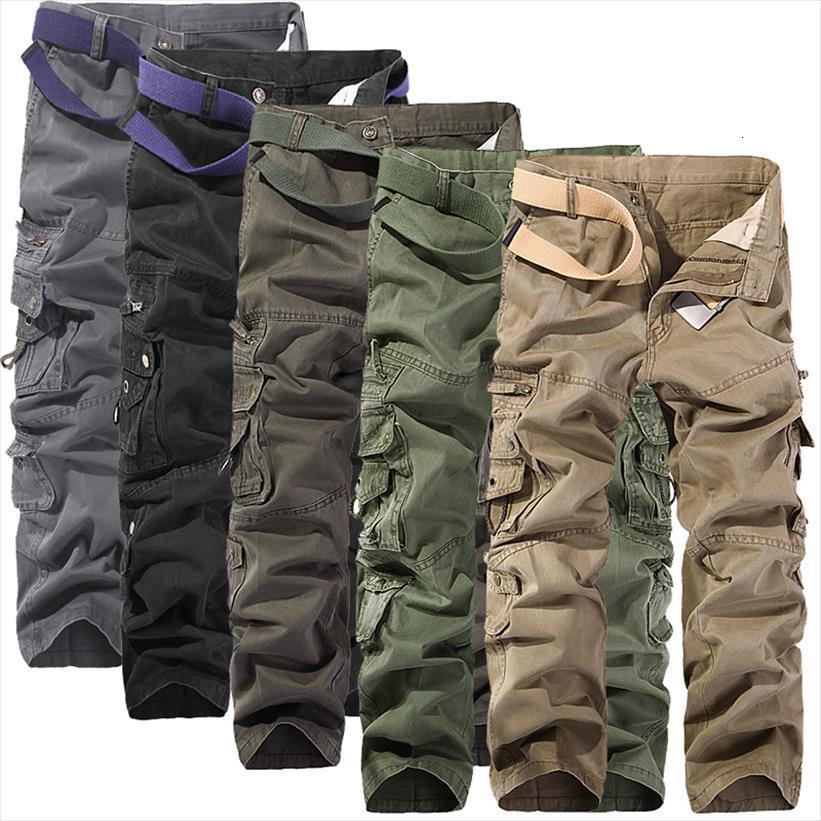 

cargo big pockets decoration casual women pant trousers easy wash autumn army green male size 40, Black
