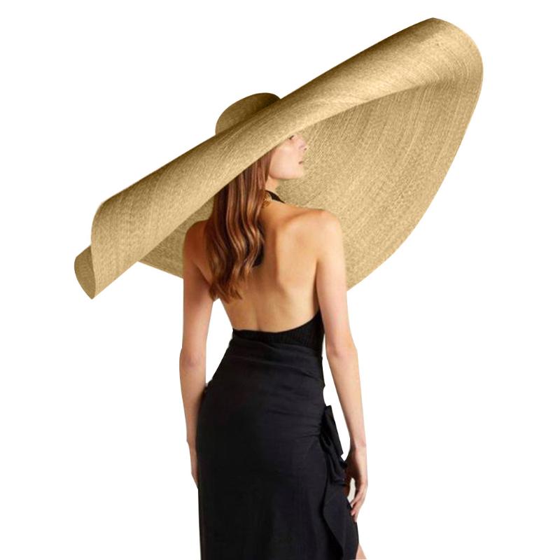 

Stingy Brim Hats Women Summer Hat Beach Straw Fashion Large Sun Anti-UV Protection Foldable Cap Cover Sales N30, Khaki