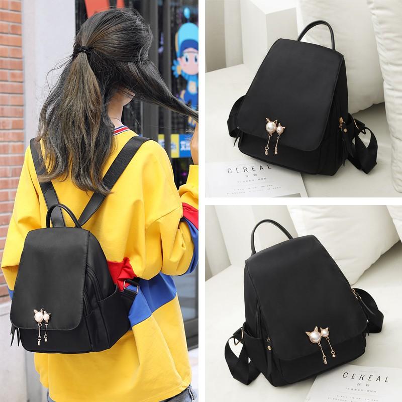 

Backpack 2021 Women's Small Cute Fashion Fresh Ladies Travel Large Capacity, Black