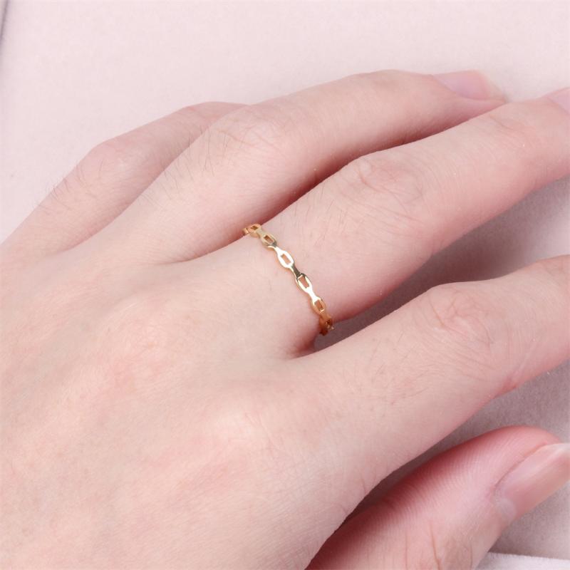 

Cluster Rings Trendy Geometric Hollow Ring Female European And American INS Copper Gilded Personality Retro Fashion Simple Matching