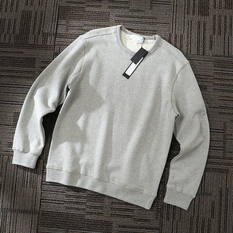 

2023Fw konng gonng spring and autumn Men's Hoodies fashion brand high a quality Pullover crew neck sweater pure cotton wool loop Sweatshirts, White