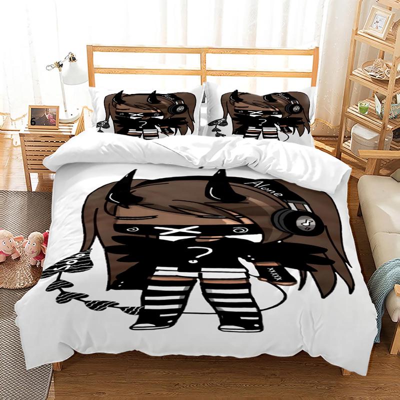 

Bedding Sets Gacha Life Set Single  Full Queen King Size Bed Children's Kid Bedroom Duvetcover 006, As picture