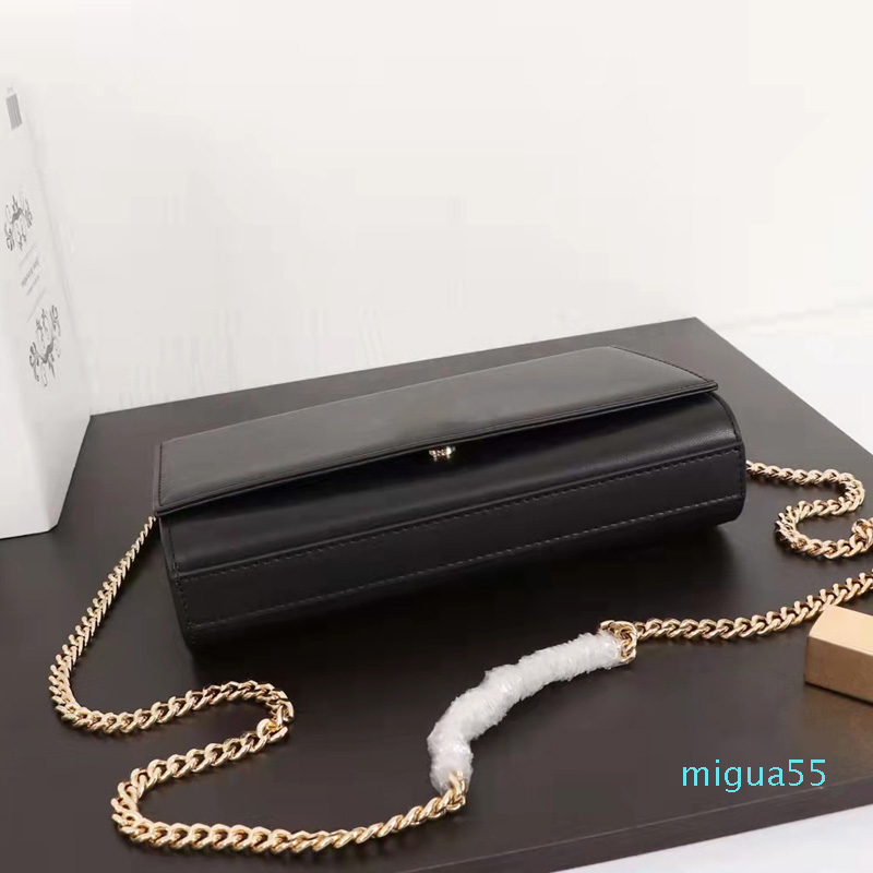 

Clutch black wallet Shoulder Bags Handbags Cross body Designers Bag envelope purse Leather Fashion luxury Gold Silver chain Size 24*16*5