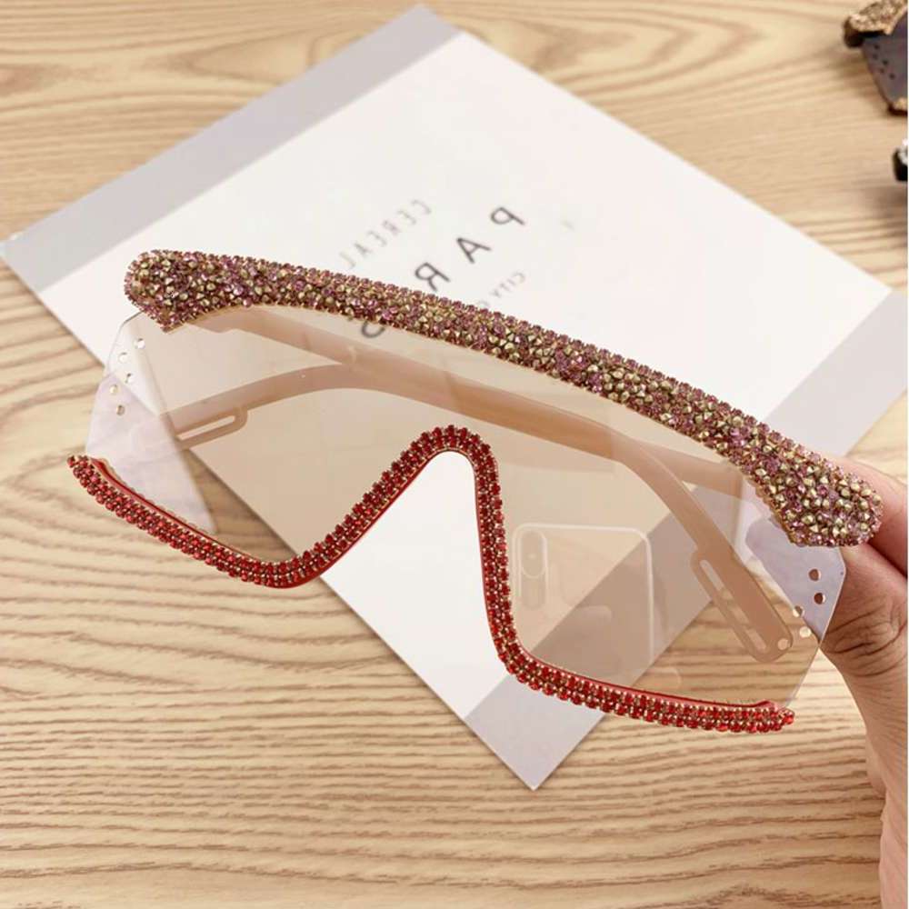 

Highend accessories New Wedding Modern Rhintone Sun Glass Driving Fashion Diamond Sunglass For Women, Black