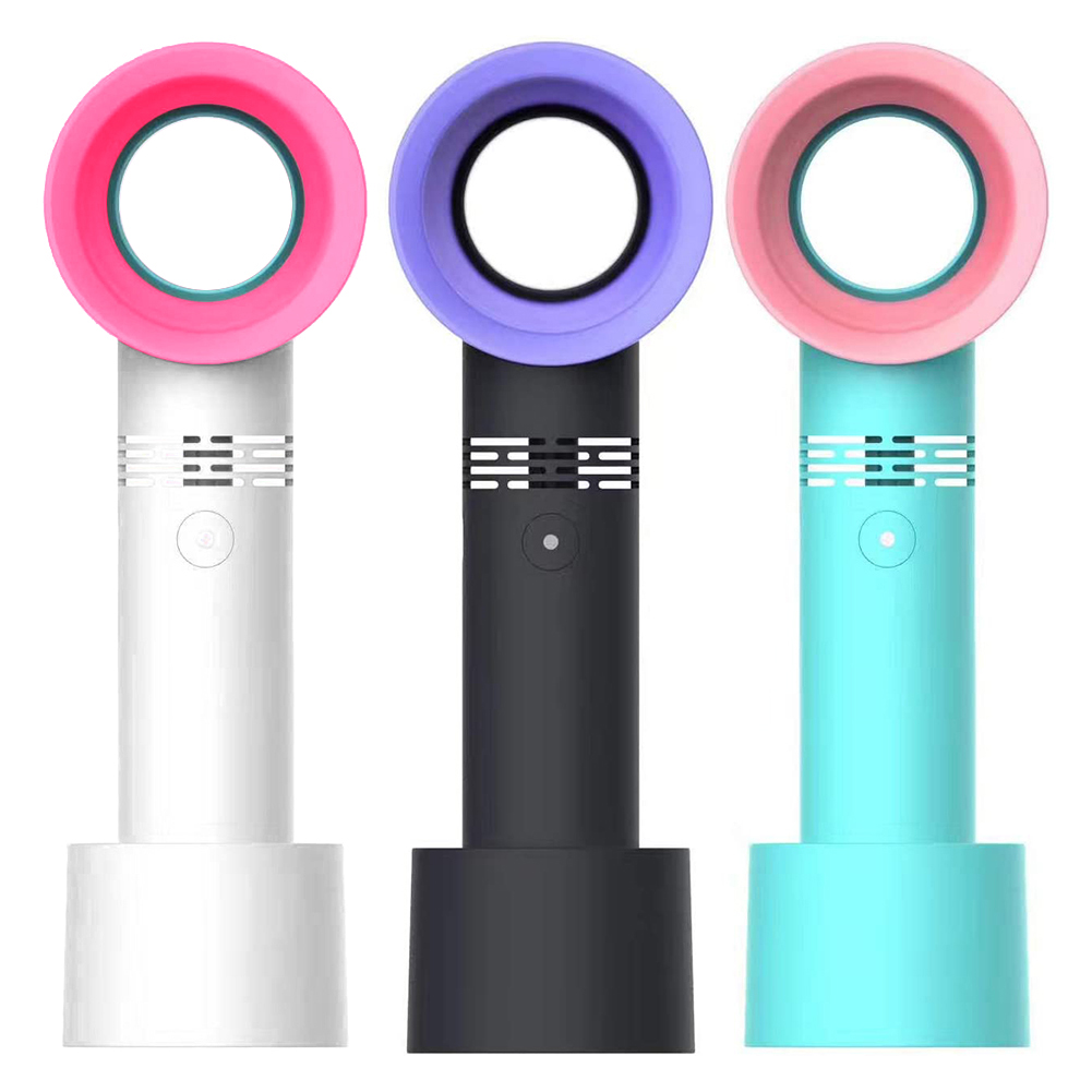 

Bladeless Cooling Fan USB Gadgets Rechargeable Portable Handheld Mini Cooler No Leaf Handy With 3 Blade Speed Level Indicator