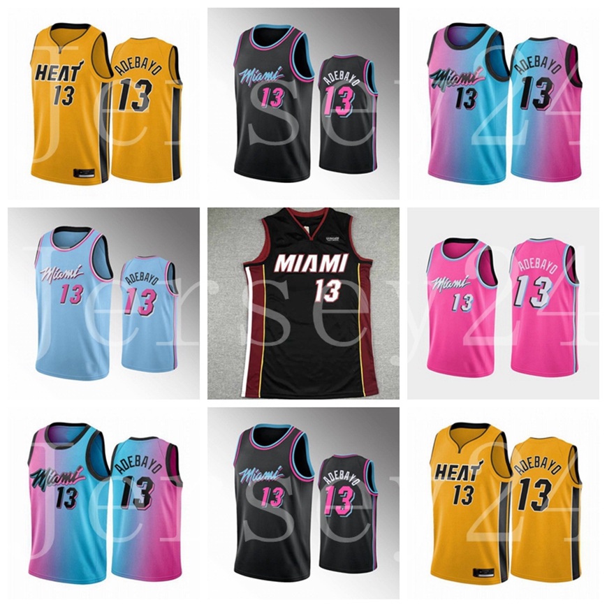 

basketball jersey Miami Heat Bam Adebayo Key players;swingmen jerseys, Black;red