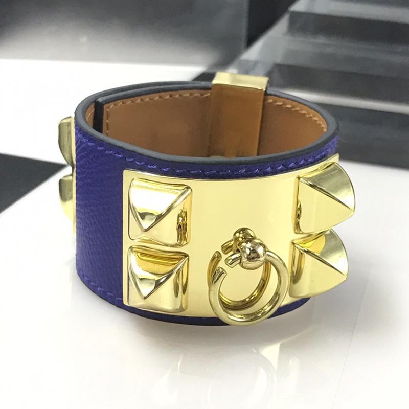 

Charm Bracelets Brand Jewelry Rock Style Liudin Bracelet Good Quality Really Leather Punk Men & Women Concert Accessories Gift, Golden;silver