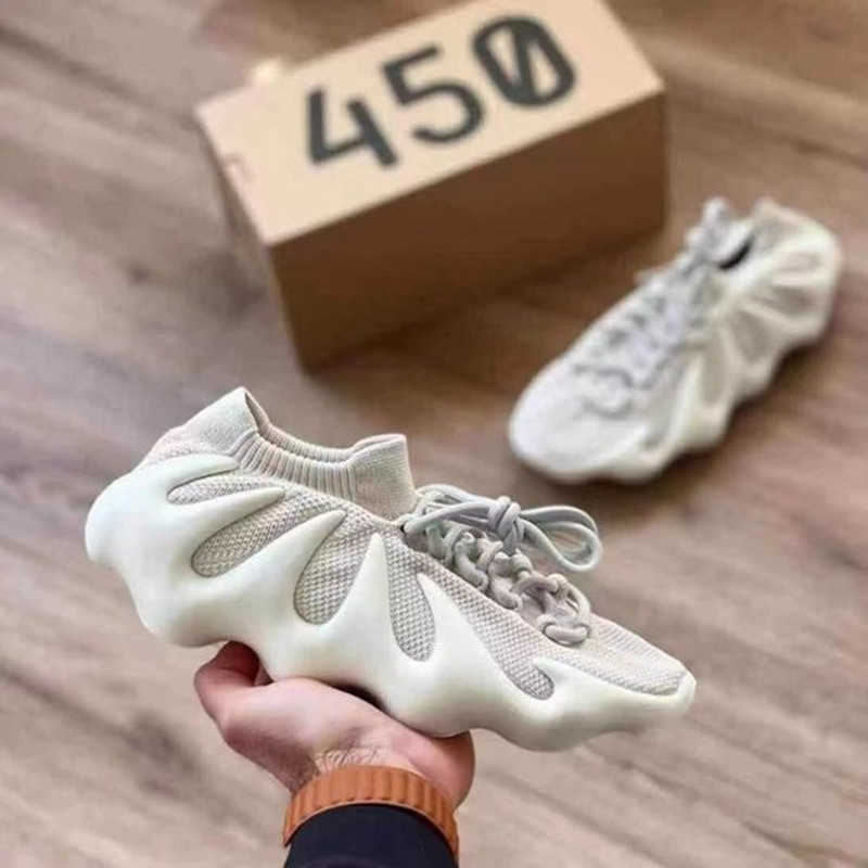 

450 Cloud White Kanye West Running Shoes Men Women Bone Dark Slate Designer Sneakers Come With Box 2021ss Newest Fashion Shoe R6, Black white