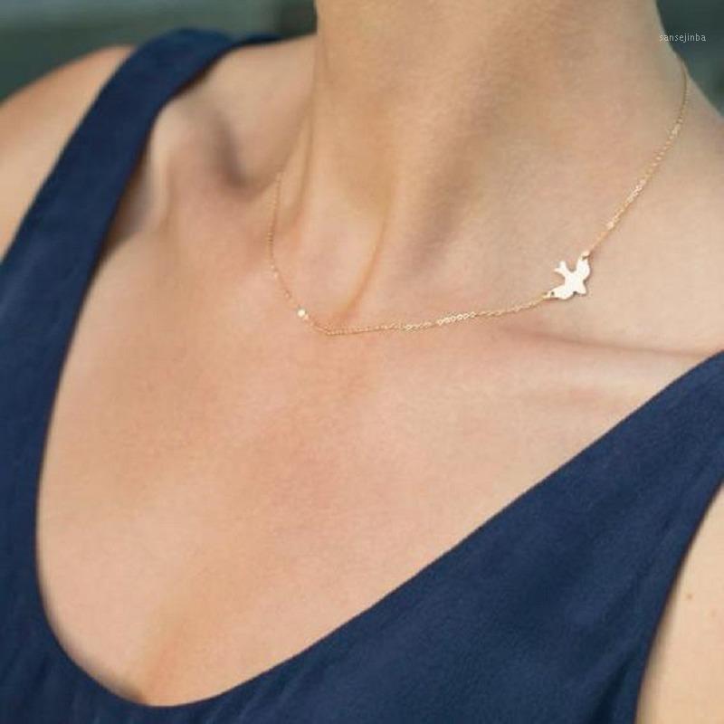 

Chains Fashion Short Necklace Metal Peace Pigeon Bird Clavicle Chain Female