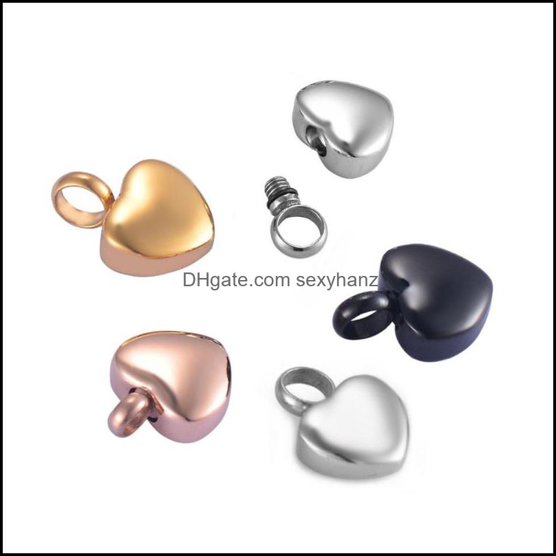 

Findings & Components Charms Dropship Steel Gold Rose Black Stainless Blank Mini Heart Crematio Urn Necklace/Bracelet Memorial Jewelry Makin