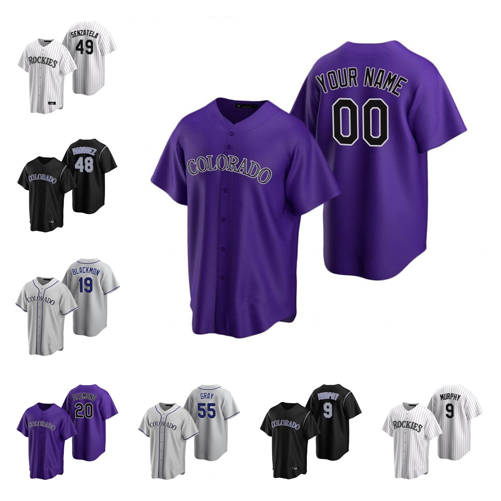 

2021 Colorado David Dahl Jersey Men s women kids Tony Wolters Bryan Shaw Carlos Estevez Todd Helton Jon Gray Antonio Senzatela Custom Baseball Jerseys, Blue;black