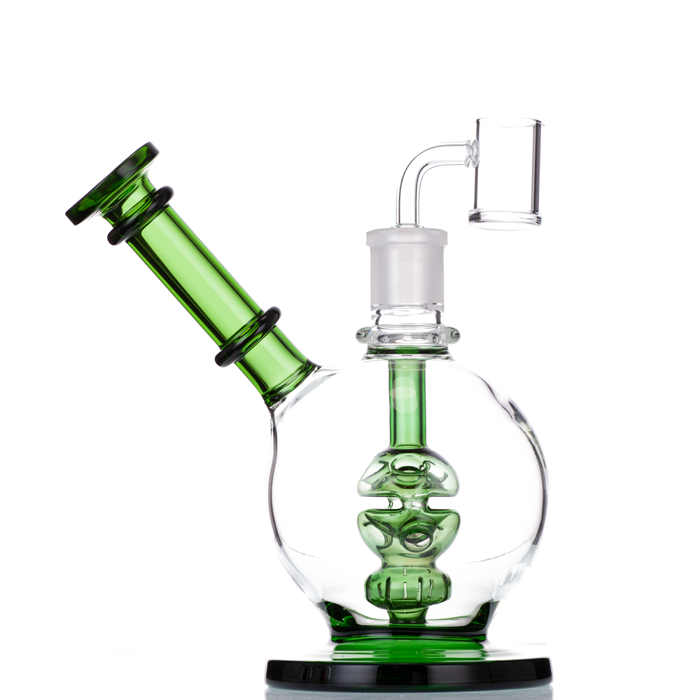 

Hookahs Dab Rigs Heady Glass Bong Water Pipe Feb Egg Filter 6.8 Inch green 18.8mm Joint with Quartz Banger