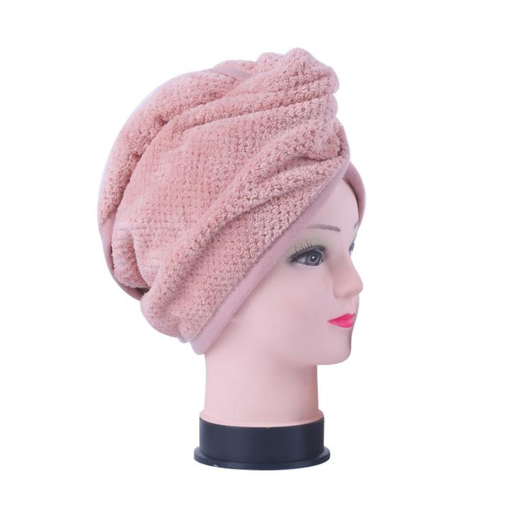 

N Microfiber thickened Women Hair Towel pineapple grid triangle dry hair-cap Super absorbent and quick-drying soft home dry-hair cap GWA8040, As pic