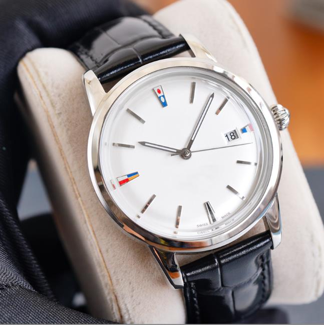 

Wristwatches Leather Watches Strap Glass Back Fashion Mens Japan 9015 Men Business Occasions Montre De