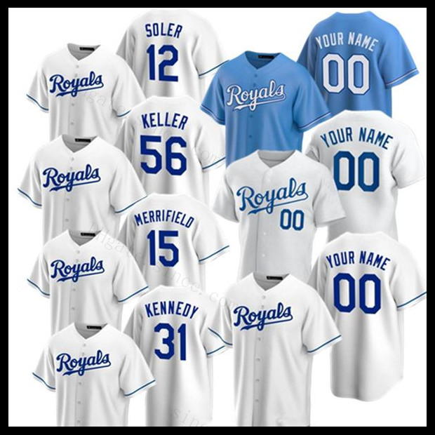 

Kansas City 16 Andrew Benintendi Royals Jersey Jorge Soler Whit Merrifield Hunter Dozier Danny Duffy Adalberto Mondesi Nicky Lopez Ryan, Blue;black