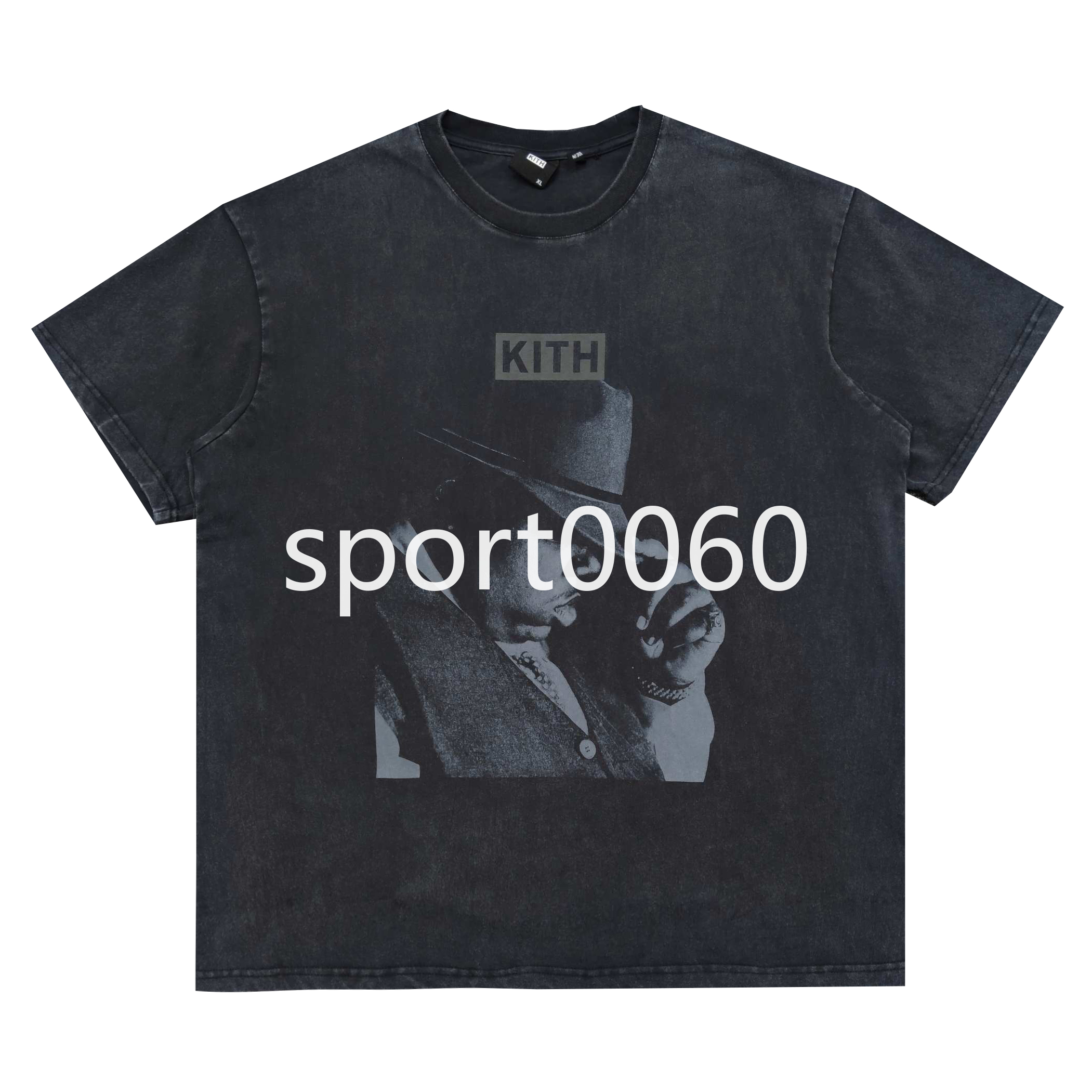 

Kith Joint-Name Legendary Hip Hop Singer Big Photo T-shirt High Street Maychao Men and Women round Neck Washed Popular Short Sleeve, Desiccant
