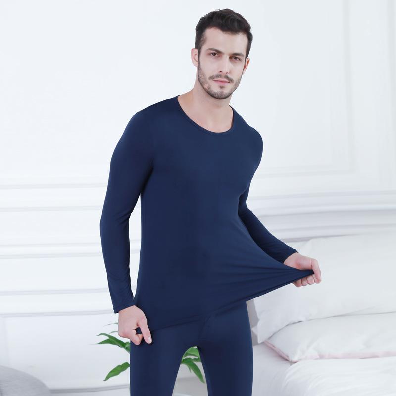 

Men's Thermal Underwear DINGDNSHOW Cotton Men Warm Winter Long Johns Breathable Mid Rise Standard Cloth Set Plus Size, Black