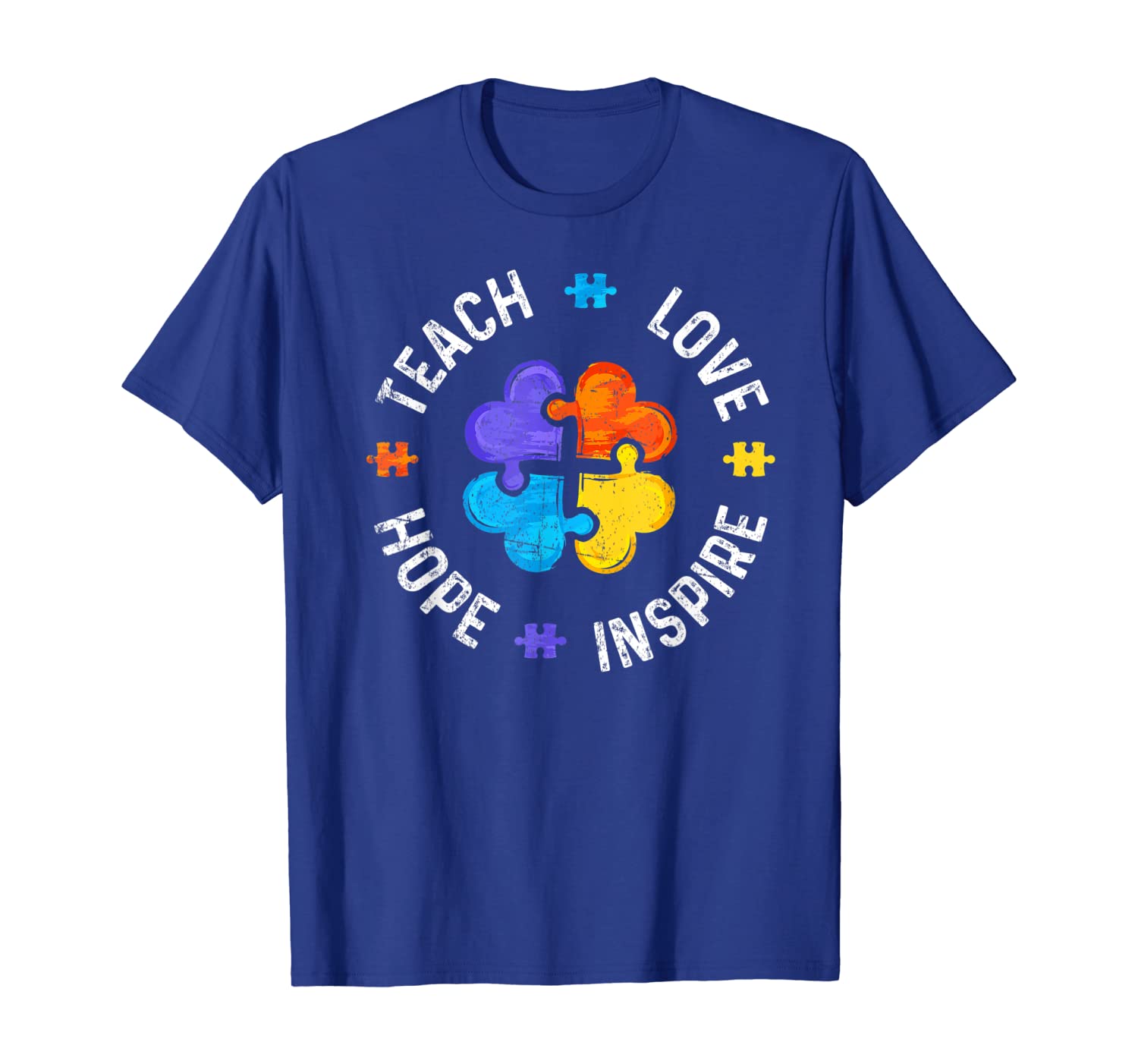 

autism teacher shirt special ed teach love hope inspire gift, White;black