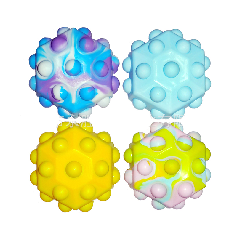 

Push Bubble Dimple 3D hexagon Ball Fidget Toy Decompression Finger Squeeze Toys for Kids Adult Family Interactive Sensory Toys