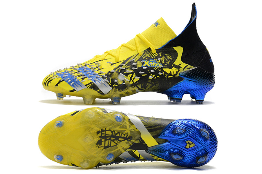 

Predator Freak + Superlative Pack FG Soccer Shoes X Mens Cleats Wolverines Dark TF Superstealth Core Black Grey Solar Yellow Superspectral Shock Pink Football Boots, 0010