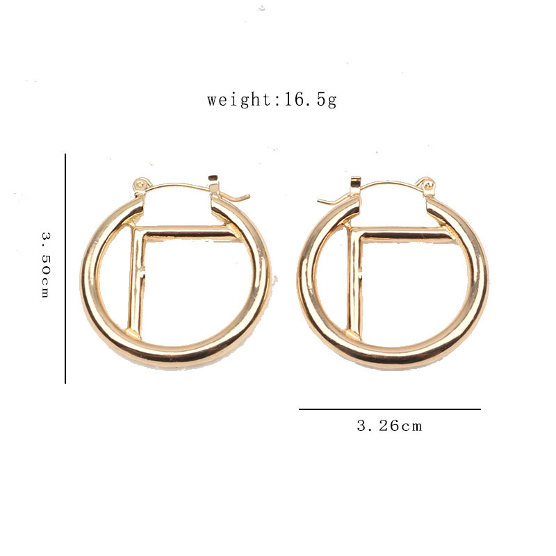 

18K Gold Plated 925 Silvrer Luxury Brand Designers Letters Stud Clip Round Geometric Famous Women Crystal Rhinestone Metal Big Earring Wedding Party Jewerlry