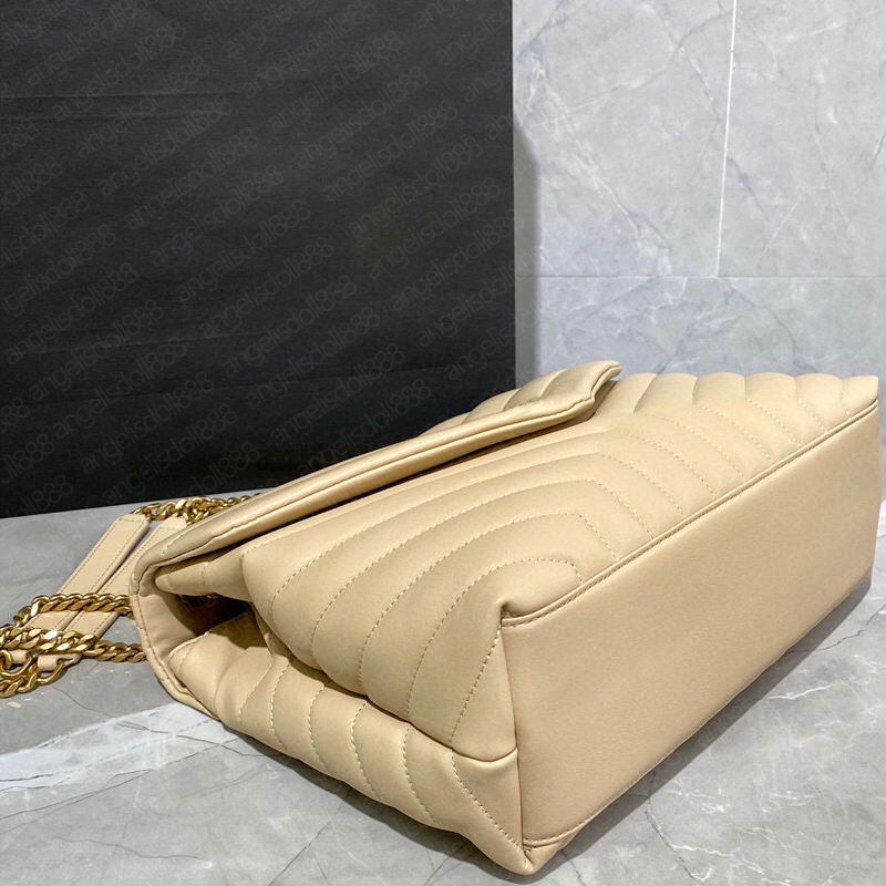 

Top quality quileted chain bag beige women shoulder crossbody handbag with Series Number large size calfskin genuine leather I0UI0U fashion hand bags purses, Contact us