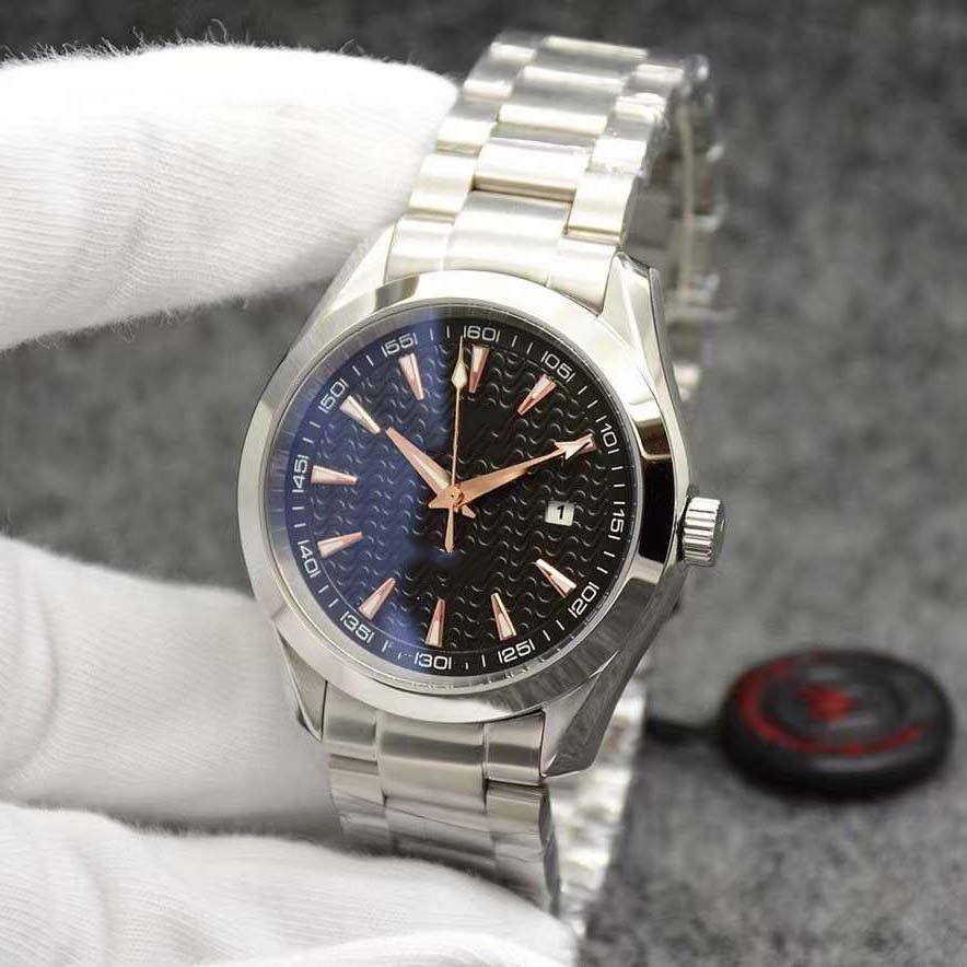 

Black Dial AQUA TERRA 150M Limited Watch 41mm Quartz Battery Power Ocean Stainless Steel Sports Sea Mens Watches, No send watch for shipping