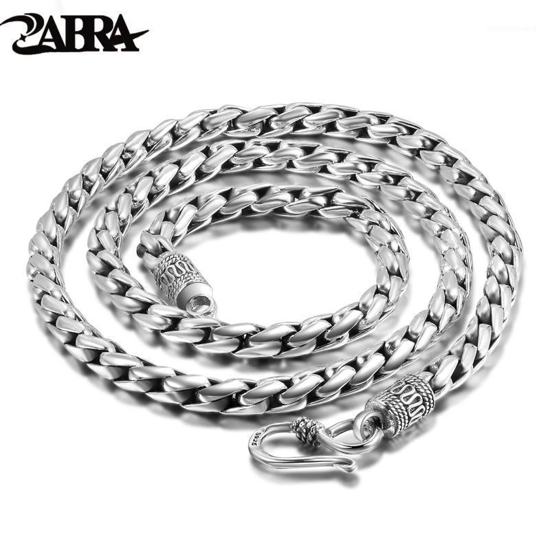 

Solid 925 Sterling Silver 5mm 55cm Vintage Long Chain Necklaces For Men Steampunk Retro Rock Fashion Man Jewelry Chains