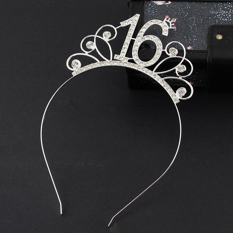 

Hair Clips & Barrettes Crystal Rhinestone Number Crown Hoop Hairband Birthday Wedding Party Women Girl Headband Hairpins Hairclip Headpiece, Golden;silver