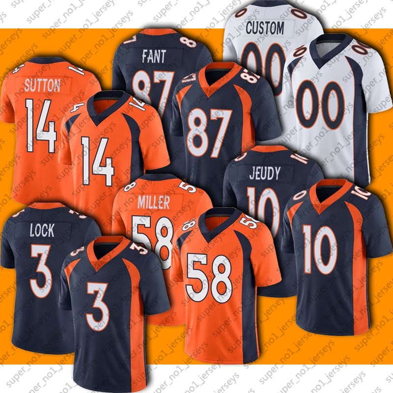 

58 Von Miller 2 Patrick Surtain II Jersey Denver Jerry Jeudy Broncos jerseys Melvin Gordon III Aaron Rodgers Drew Lock KJ Hamler Noah Fant, Youth size s-xl (ym)