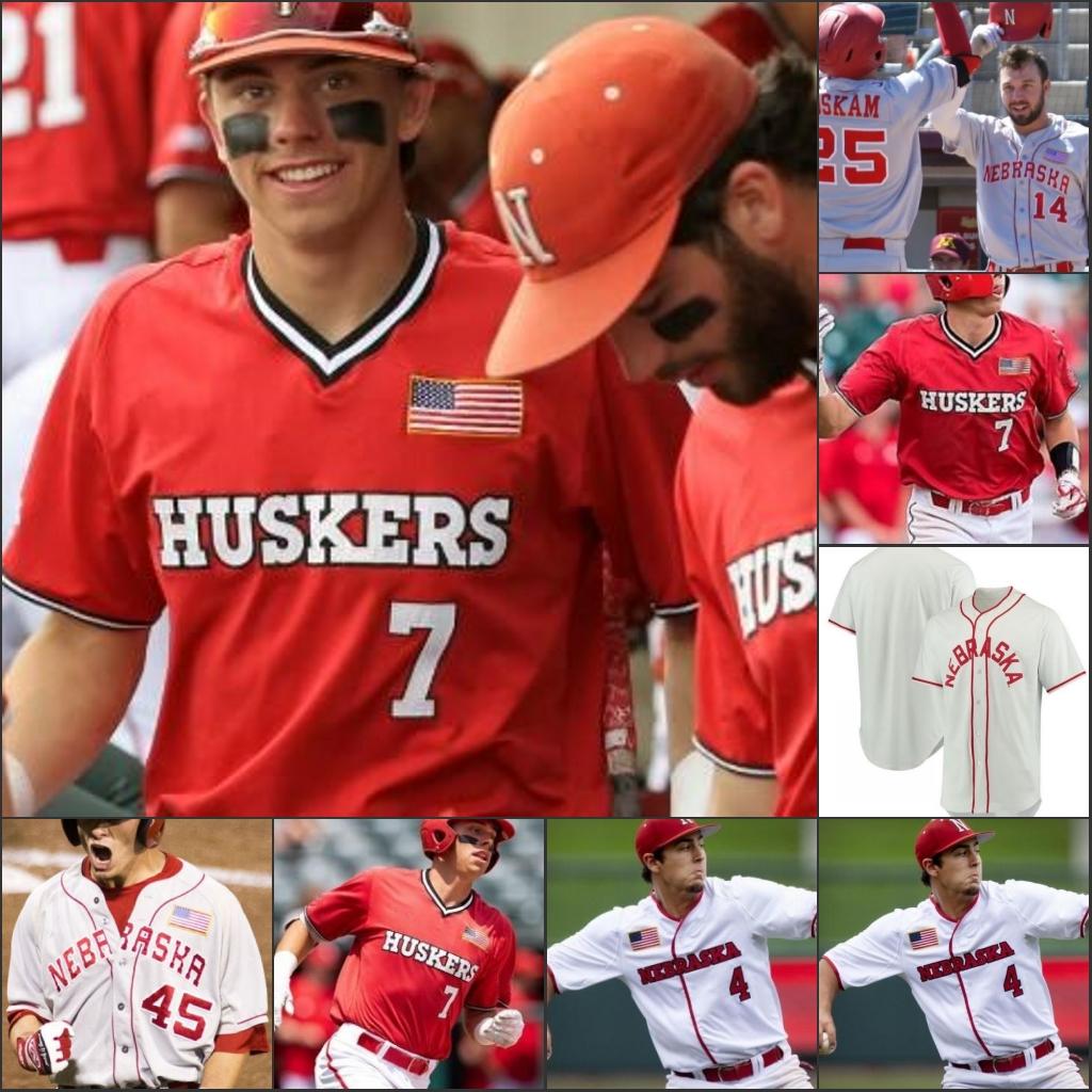 

Nebraska Cornhuskers Stitched NCAA College Baseball Jersey 2 Jaxon Hallmark 4 Alex Gordon 7 Angelo Altavilla 13 Chad Luensmann, Cream