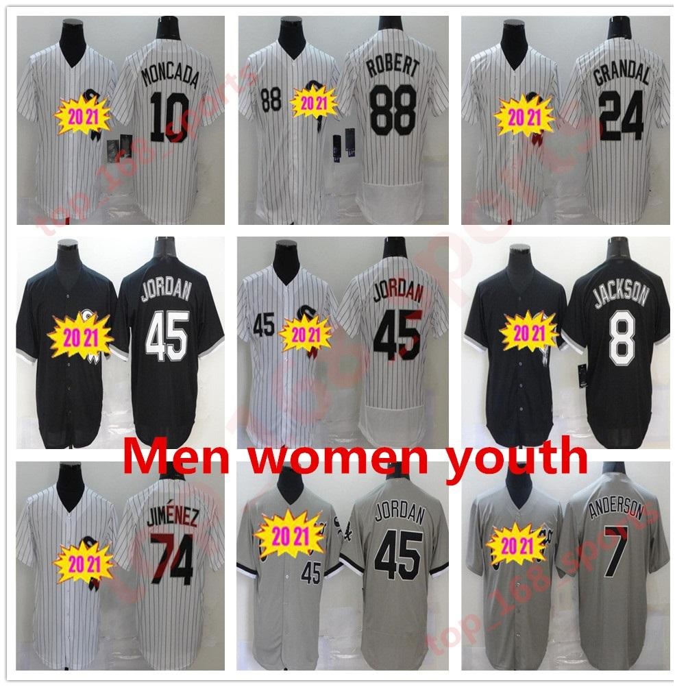 

Chicago Mens Women kids youth Baseball Jerseys 2021 Tim Anderson Yoan Moncada Yasmani Grandal Michael JD Eloy Jimenez All Stitched White Sox jersey, As pic