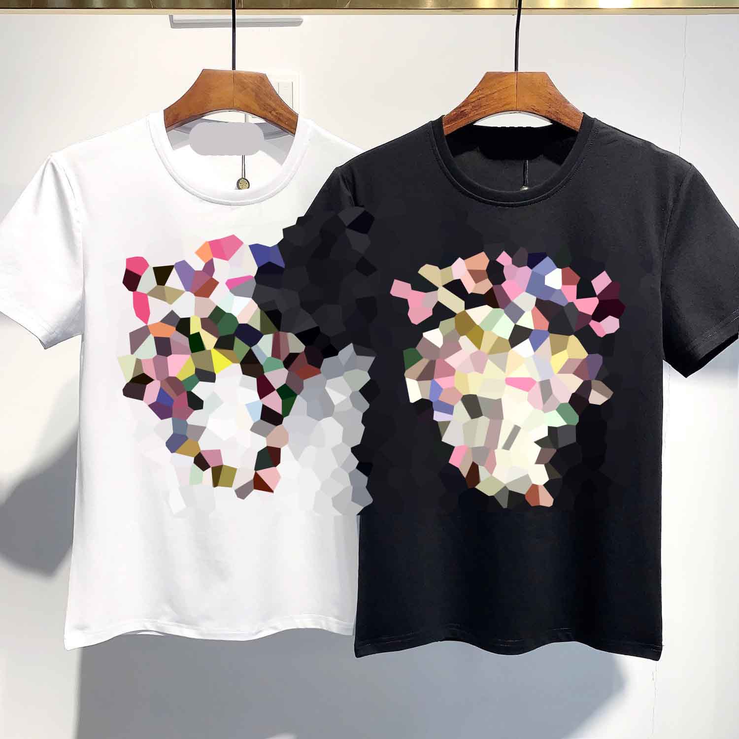 

20 Men's Women's Summer Street T-shirt Fashion Designer Letter Print Short Sleeve Casual Pure Color T-shirt T-shirt, Purple
