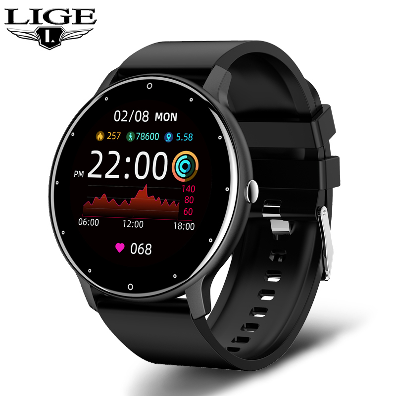 

LIGE BW0223 New Smart Watch Men And Women Sports watch Blood pressure Sleep Monitoring Fitness tracker Android ios pedometer Smartwatch