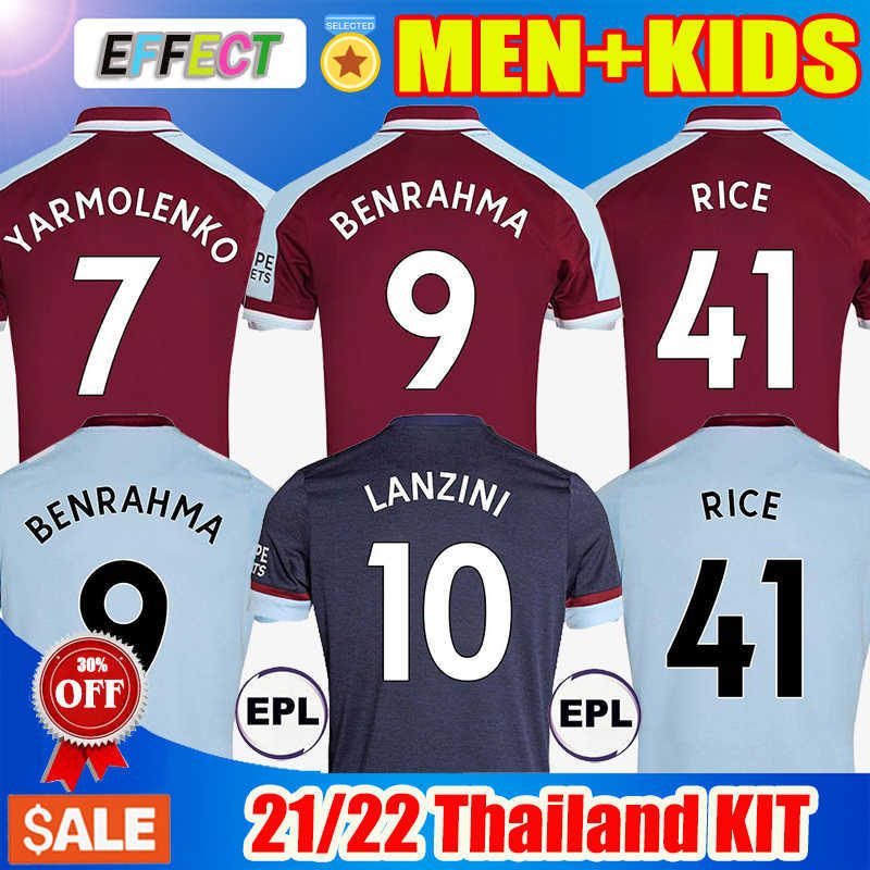 

21  Adult Men's + Kids Kit Soccer Jerseys Wested 2021 2022 Ham Home Away 3rd YARMOLENKO LANZINI NOBLE BOWEN ANTONIO FORNALS RICE P.Fornals, 21-22 away