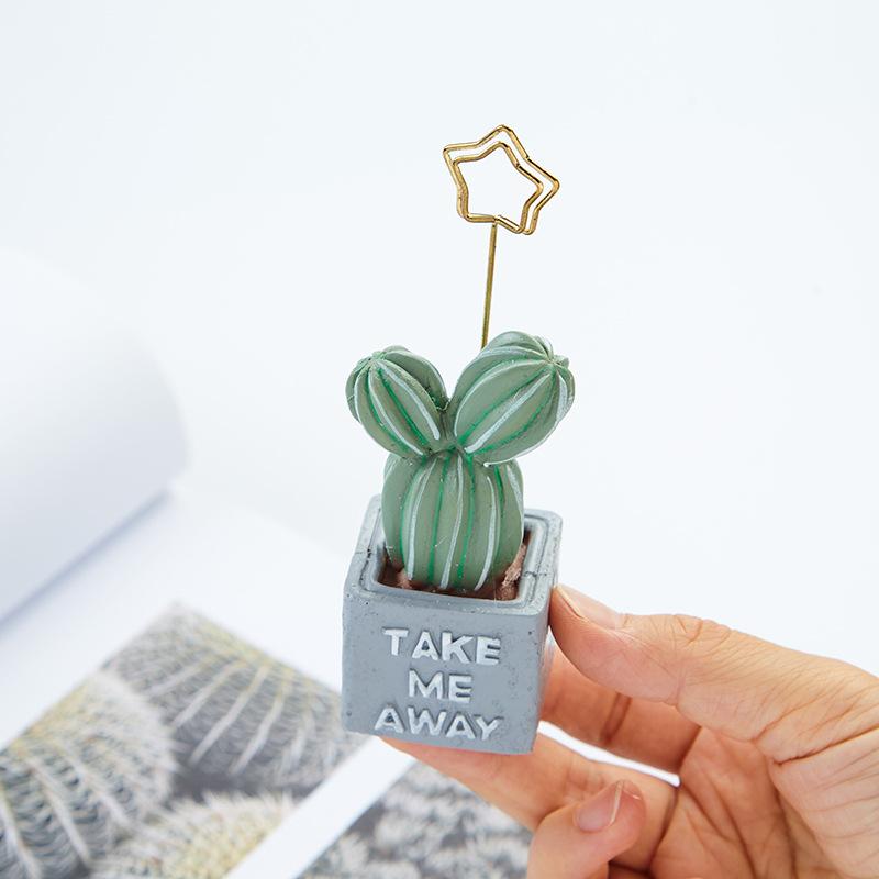 

Frames And Mouldings Yayang Cute Cat Cactus Shape Resin Plant Po Clip Creative Desktop Memo Name Card Pendant Furnishing Picture Frame