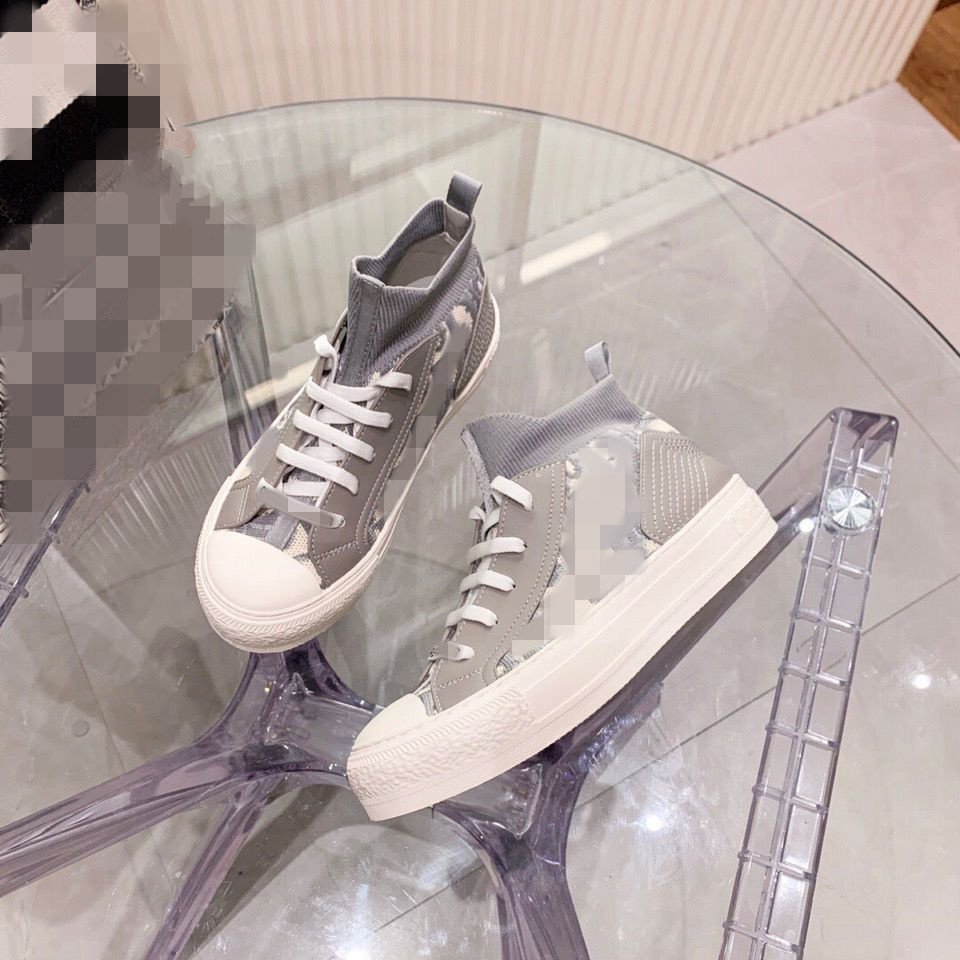 

Dio 2021 Luxury design Arrival Women Walking Sneaker Blue Oblique Technical Mesh Sneakers Classic Platform Shoes Grils Lace-up Trainers MKJJT002