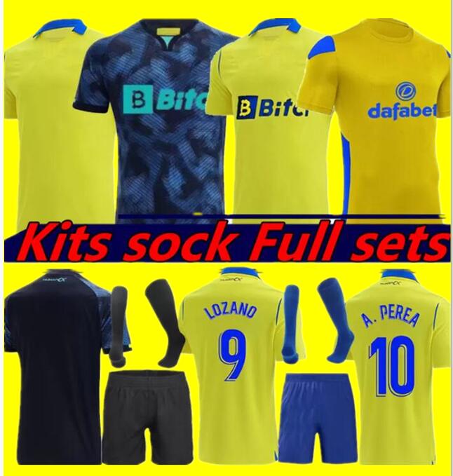 

2021 2022 Cadiz soccer jerseys A.PEREA ÁLEX LOZANO CÁDIZ 21/22 I.ALEJO ALARCÓN ANDONE SOBRINO A.NEGREDO SÁNCHEZ JØNSSON A.ESPINO men+Kids Kits sock Full sets football shirt, Cadiz 21-22 home kit +socks