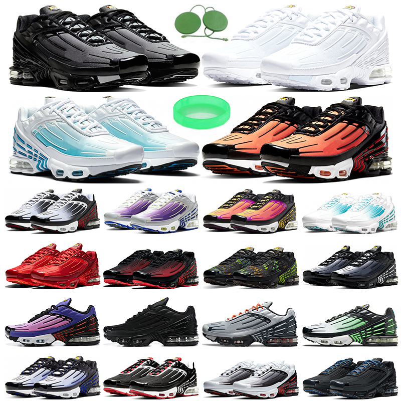 

2021 tn plus 3 men women running shoes triple black white laser blue wolf grey blood orange ghost green tiger highlighted hyper violet train