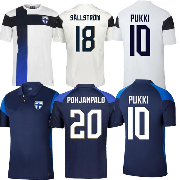 

2021 Finland Soccer Jerseys POHJANPALO euro 2022 cup National Team PUKKI SKRABB RAITALA JENSEN LOD KAMARA Finlandia 21 22 Football Uniforms, Black;yellow