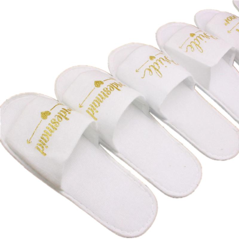 

Party Decoration 1 Pair Bride To Be Wedding Spa Soft Slippers Ladies Bachelorette Supplies Hen Night Bridesmaid Gifts