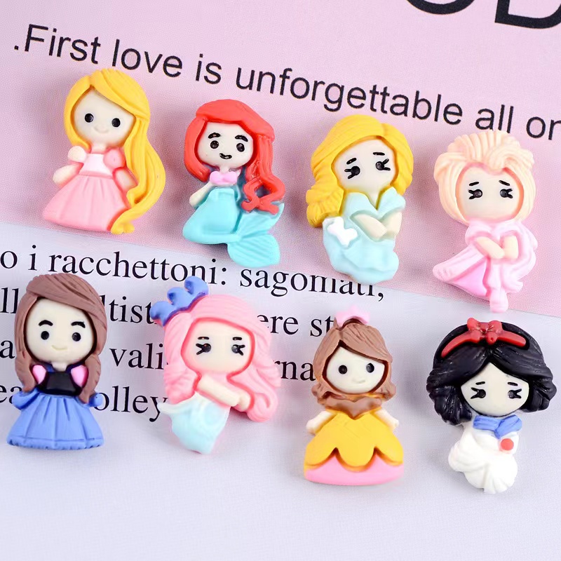

20Pcs Classics Resin Components Cabochon Kawaii Princess With Various Characteristics Flatback Scrapbooking Craft Embellishments DIY Hair Bow Acces